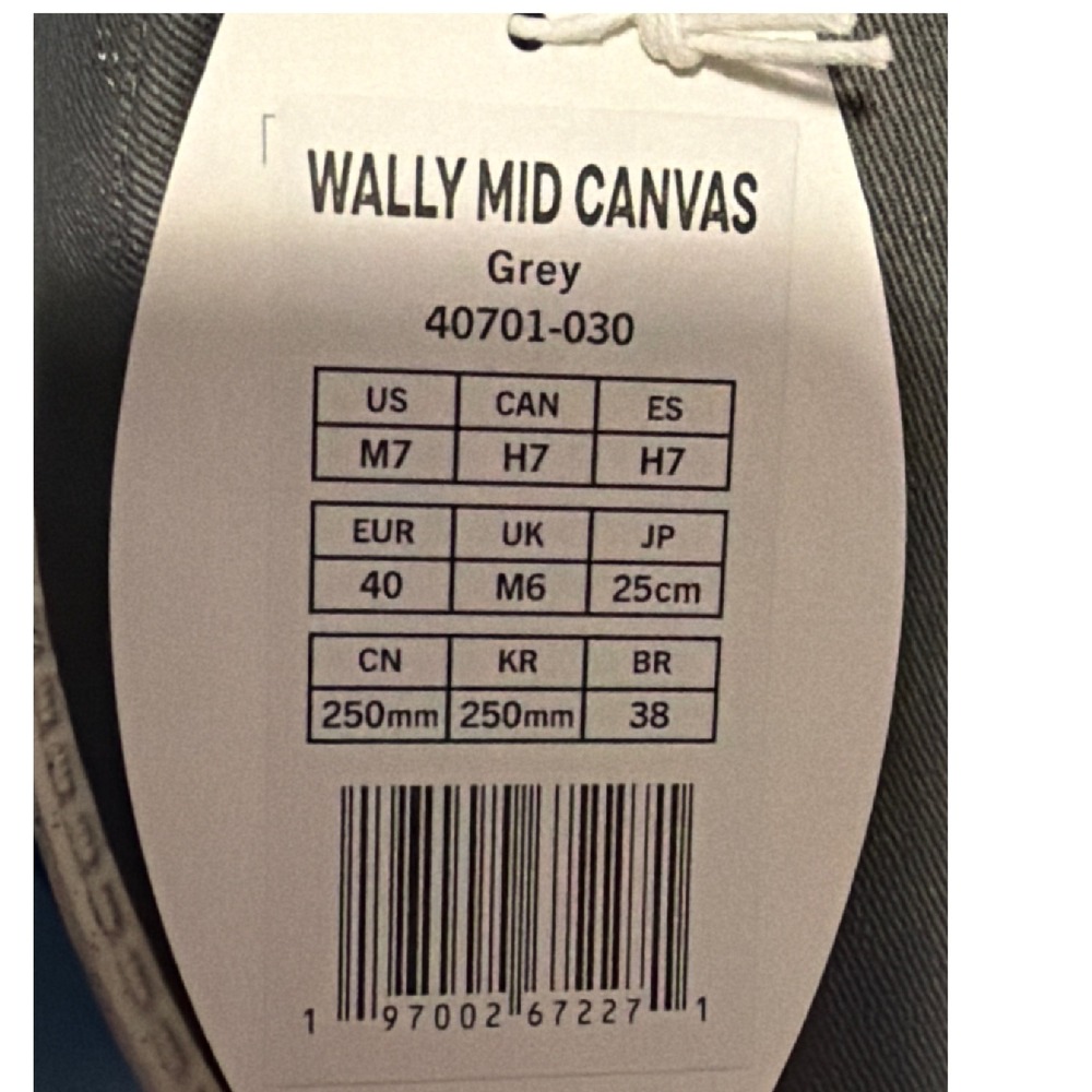 Hey Dude Wally Mid Canvas Grey Mens Chukka Boots 40701-030 Size 7 NEW - Picture 2 of 6